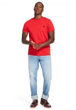 Timberland Uomo SS DUNSTAN RIVER - T-shirt Basic - Barbados Cherry