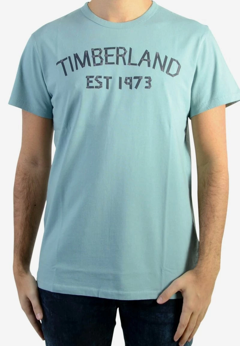 Timberland Uomo T-shirt Con Stampa - Blue 1 Timberland Uomo T-shirt Con Stampa - Blue