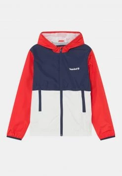 Timberland Bambini HOODED WINDBREAKER PACKABLE - Impermeabile - Rouge Orange
