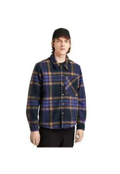 Timberland Uomo PLAID - Camicia - Deep Blue Yd