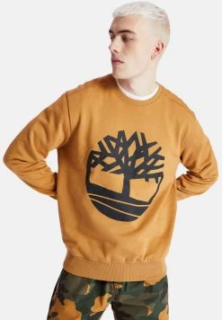 Timberland Uomo YC CORE TREE LOGO CREW NECK - Felpa - Wheat Boot/black