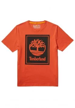 Timberland Uomo T-shirt Con Stampa - Orange Noir