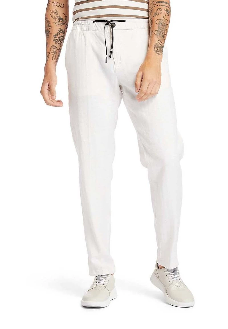 Timberland Uomo LOVELL LAKE SLIM TAPERED COT/LIN JOGGER - Pantaloni Sportivi - White Sand 1 Timberland Uomo LOVELL LAKE SLIM TAPERED COT/LIN JOGGER - Pantaloni Sportivi - White Sand