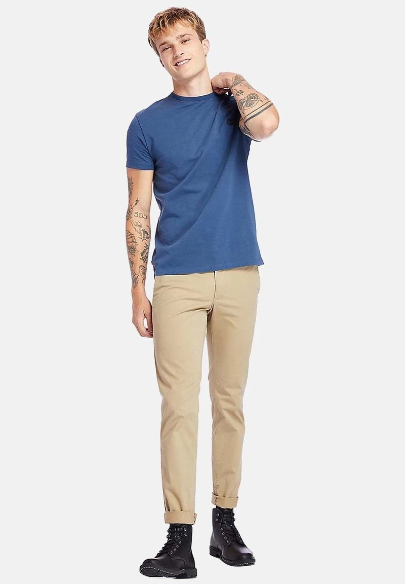 Timberland Uomo DUNSTAN RIVER JERSEY CREW - T-shirt Basic - Dark Denim 2 Timberland Uomo DUNSTAN RIVER JERSEY CREW - T-shirt Basic - Dark Denim - immagine 2