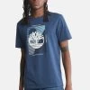 Timberland Uomo SS GRAPHIC BRANDED TEE - T-shirt Con Stampa - Dark Denim