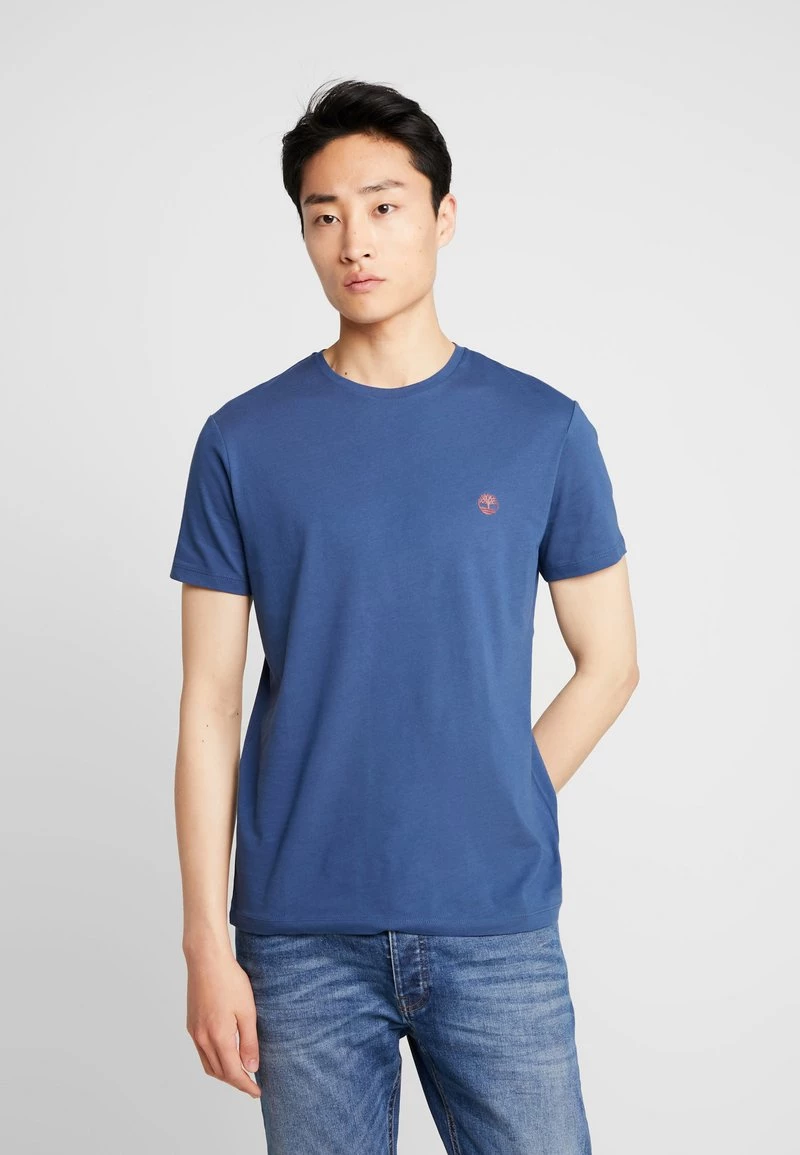 Timberland Uomo CREW CHEST - T-shirt Basic - Dark Denim 1 Timberland Uomo CREW CHEST - T-shirt Basic - Dark Denim