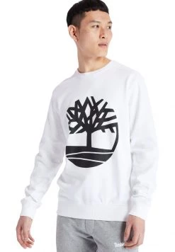 Timberland Uomo YC CORE TREE LOGO CREW NECK - Felpa - White/black