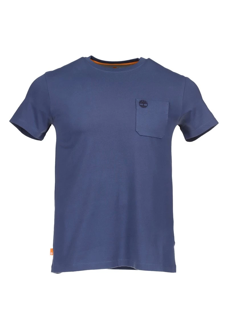 Timberland Uomo SS DUNSTAN RIVER POCKET - T-shirt Basic - Dark Denim 1 Timberland Uomo SS DUNSTAN RIVER POCKET - T-shirt Basic - Dark Denim