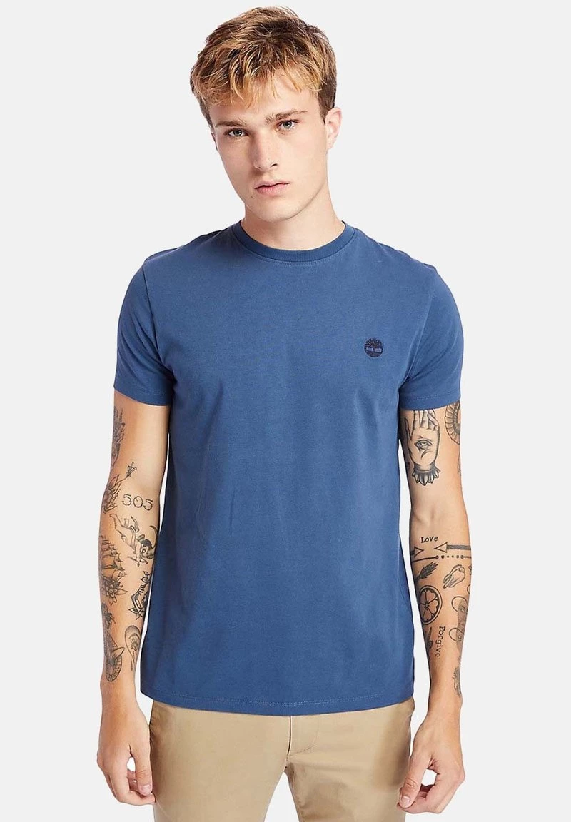 Timberland Uomo DUNSTAN RIVER JERSEY CREW - T-shirt Basic - Dark Denim 1 Timberland Uomo DUNSTAN RIVER JERSEY CREW - T-shirt Basic - Dark Denim