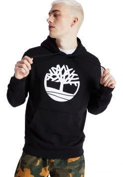 Timberland Uomo YC CORE TREE - Felpa Con Cappuccio - Black-white