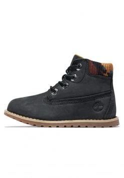 Timberland Bambini POKEY PINE WITH SIDE ZIP - Stivaletti Stringati - Jet Black