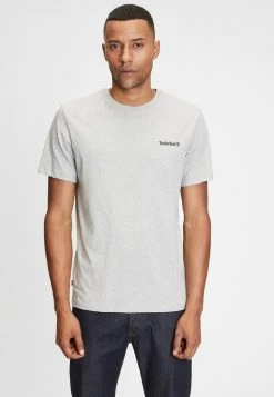 Timberland Uomo SMALL LOGO - T-shirt Basic - Medium Grey Heather