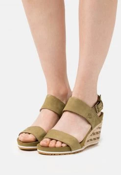 Timberland Donna CAPRI SUNSET WEDGE - Sandali Con Zeppa - Olive