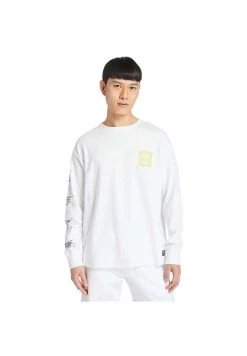 Timberland Uomo LS WORKWEAR GRAPHIC TEE - Maglietta A Manica Lunga - White