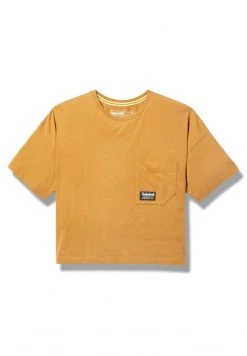 Timberland Donna UTIL POCKET - T-shirt Con Stampa - Wheat Boot