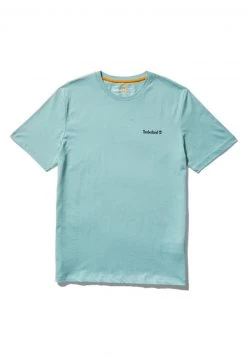 Timberland Uomo SMALL LOGO - T-shirt Basic - Mineral Blue