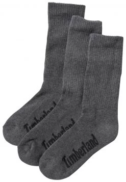 Timberland Uomo 3 PACK - Calze - Dark Grey Heather
