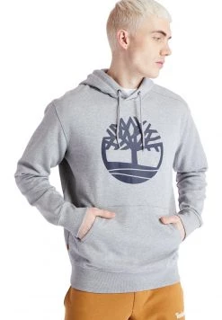 Timberland Uomo YC CORE TREE - Felpa Con Cappuccio - Medium Grey Heather-dark Sapphire