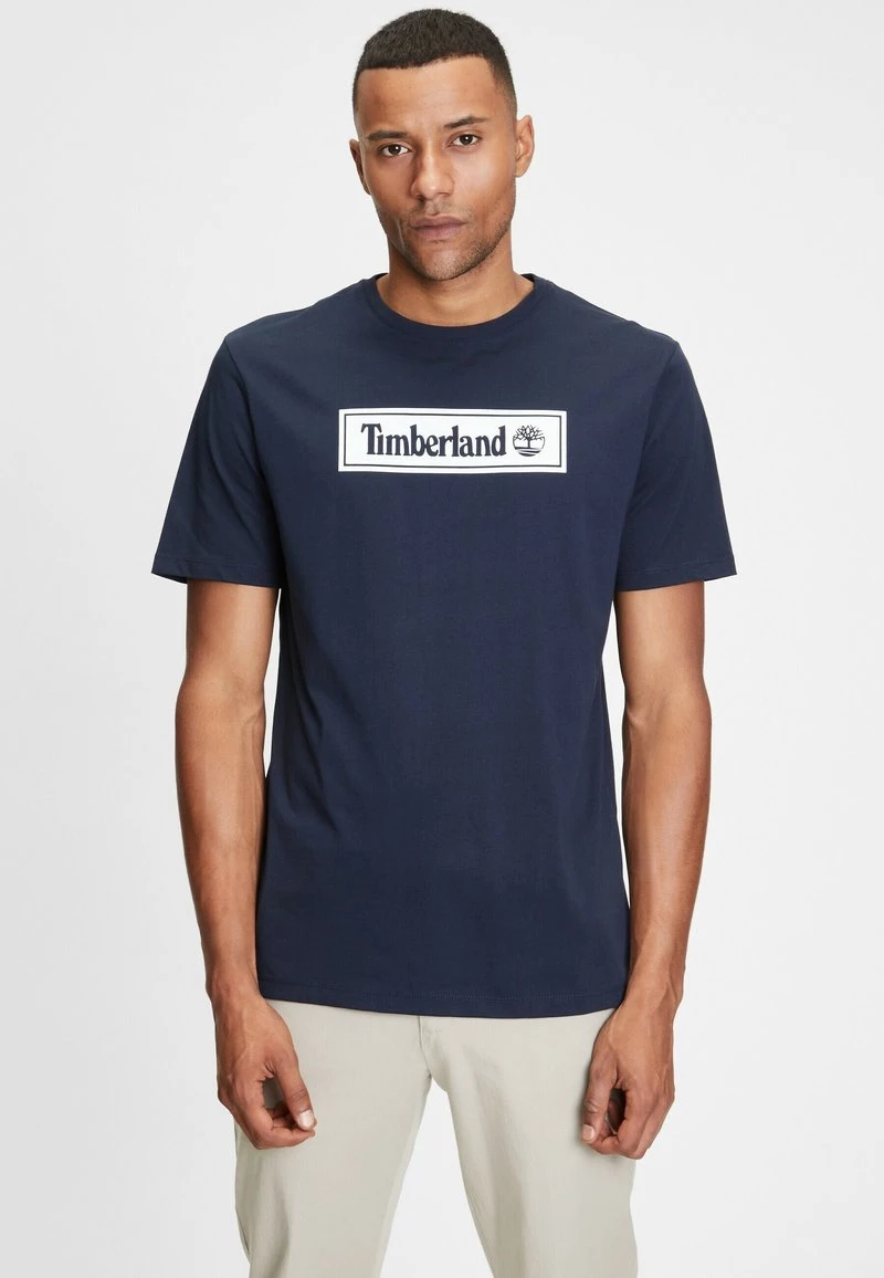 Timberland Uomo LINEAR - T-shirt Con Stampa - Dark Sapphire 1 Timberland Uomo LINEAR - T-shirt Con Stampa - Dark Sapphire