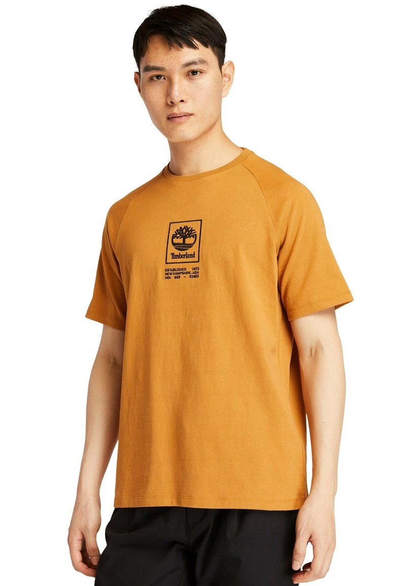 Timberland Uomo CORE STACK LOGO TEE - T-shirt Con Stampa - Orange 1 Timberland Uomo CORE STACK LOGO TEE - T-shirt Con Stampa - Orange