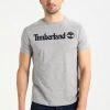 Timberland Uomo CREW LINEAR - T-shirt Con Stampa - Grey Heather
