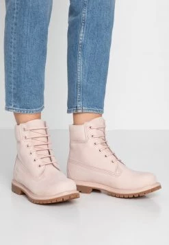 Timberland Donna 6IN PREMIUM BOOTS - Stivaletti Stringati - Rose