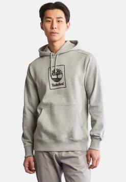Timberland Uomo TREE LOGO - Felpa Con Cappuccio - Medium Grey Heather