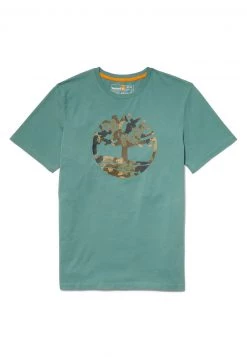 Timberland Uomo TREE CAMO - T-shirt Con Stampa - Sea Pine