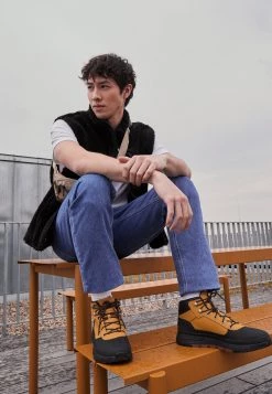 Timberland Uomo FIELD TREKKER MID - Sneakers Alte - Black/wheat