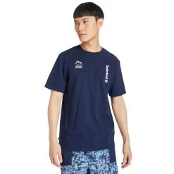 Timberland Uomo SEASONAL BACK BOX GRAPHIC - T-shirt Con Stampa - Peacoat