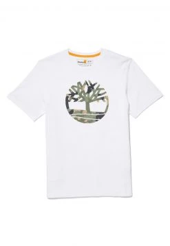 Timberland Uomo TREE CAMO - T-shirt Con Stampa - White