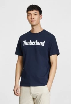Timberland Uomo KENNEBEC RIVER LINEAR TEE - T-shirt Con Stampa - Dark Sapphire