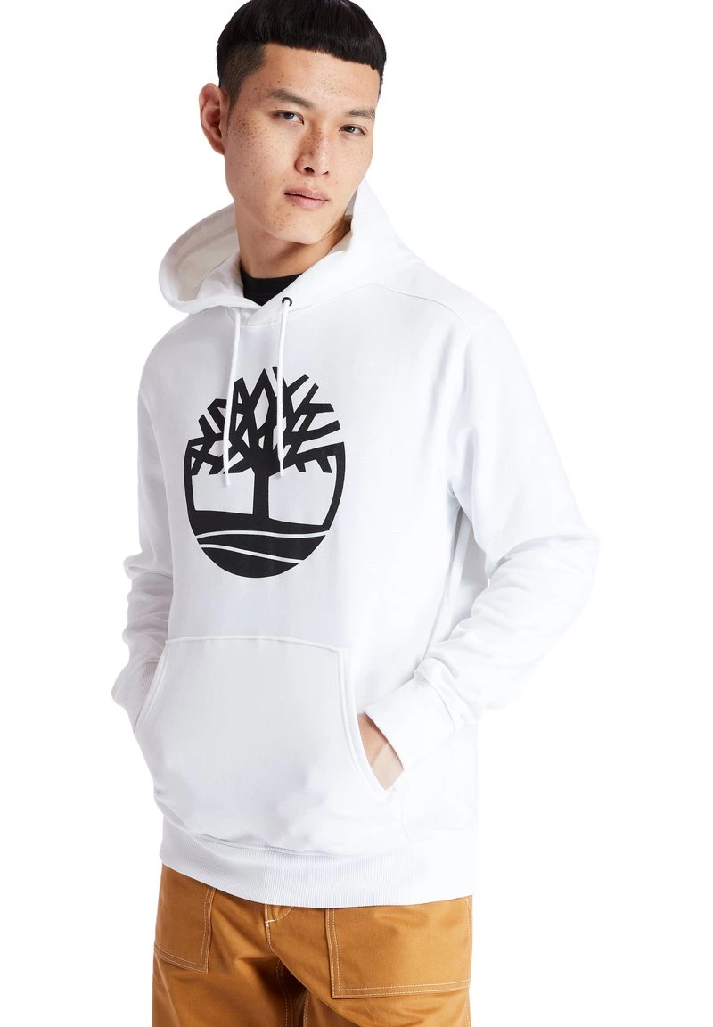 Timberland Uomo YC CORE TREE - Felpa Con Cappuccio - White-black 1 Timberland Uomo YC CORE TREE - Felpa Con Cappuccio - White-black