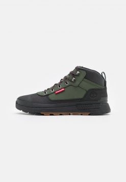 Timberland Uomo FIELD TREKKER MID - Sneakers Alte - Black/dark Green