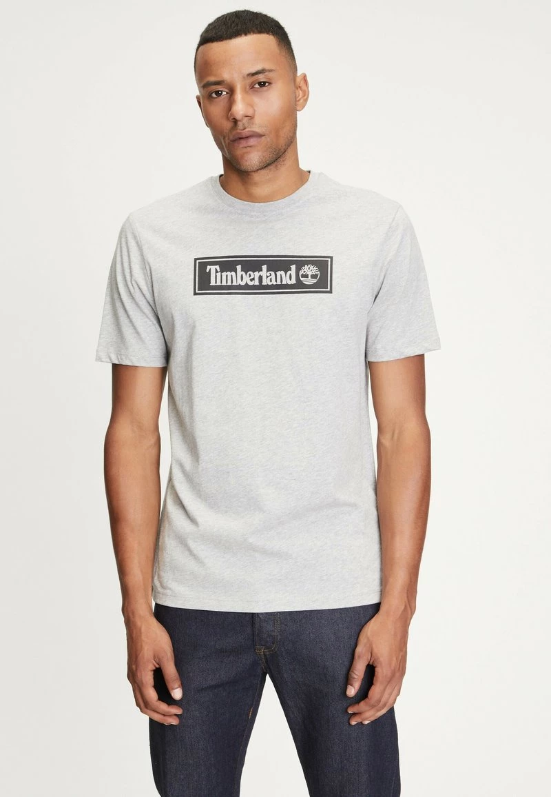 Timberland Uomo LINEAR - T-shirt Con Stampa - Medium Grey Heather 1 Timberland Uomo LINEAR - T-shirt Con Stampa - Medium Grey Heather