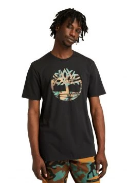 Timberland Uomo CAMO TREE TEE - T-shirt Con Stampa - Black
