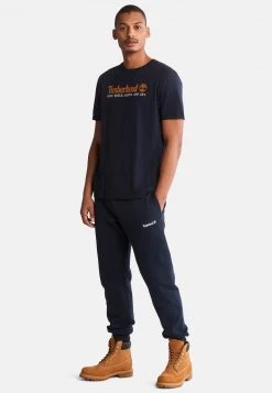 Timberland Uomo WWES FRONT TEE - T-shirt Con Stampa - Dark Sapphire