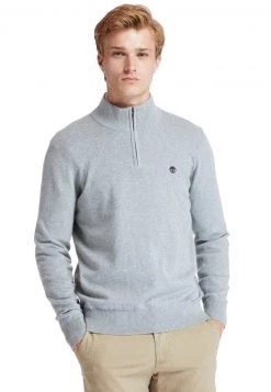 Timberland Uomo LS WILLIAMS RIVER COTTON YD 1/4 ZIP SWEATER REGULAR - Maglione - Medium Grey Heather